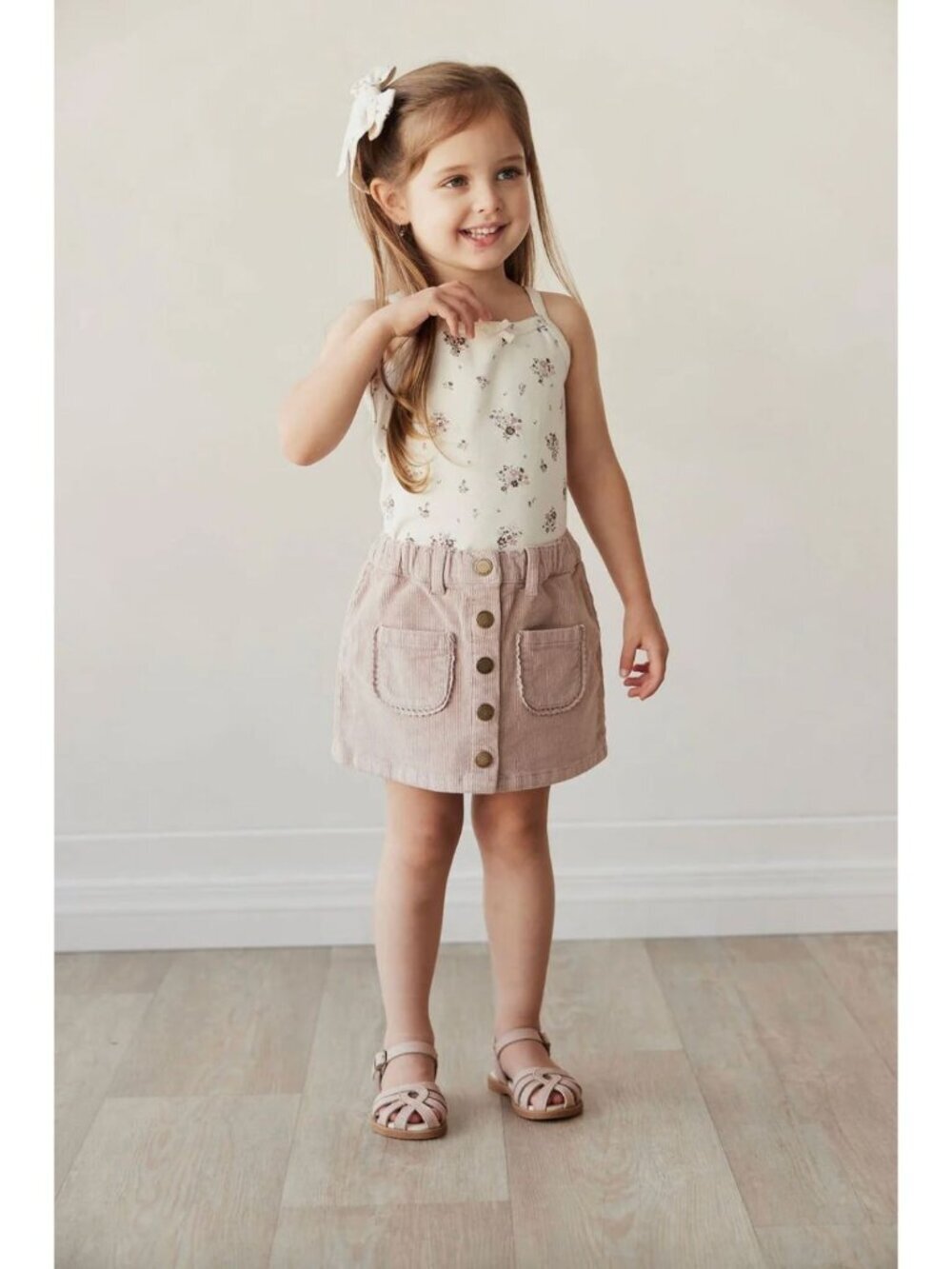 Jamie Kay Elodie Corduroy Skirt Dusky Rose Pink Girls Size 6Y